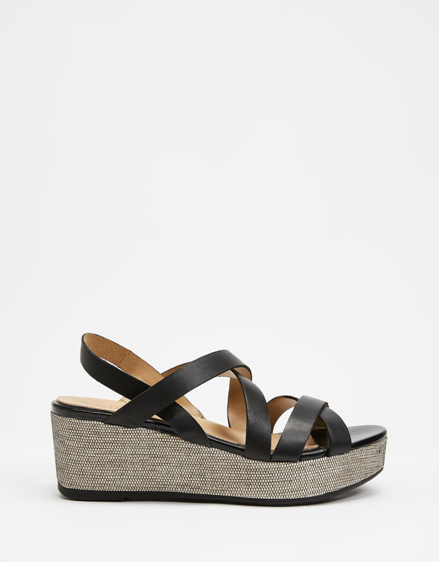 Naturalizer - Unique Wedge Sandal - Black