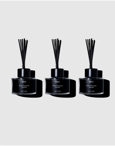 Kirri by Scent Australia Home - Kiwi Coconut Vanilla Reed Diffuser Trio