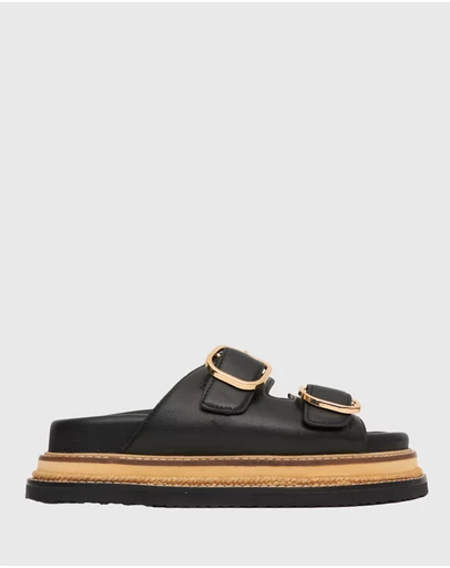 Betts - Harland Leather Flatform Slides