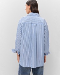 UNISON - Oversized Cotton Stripe Shirt