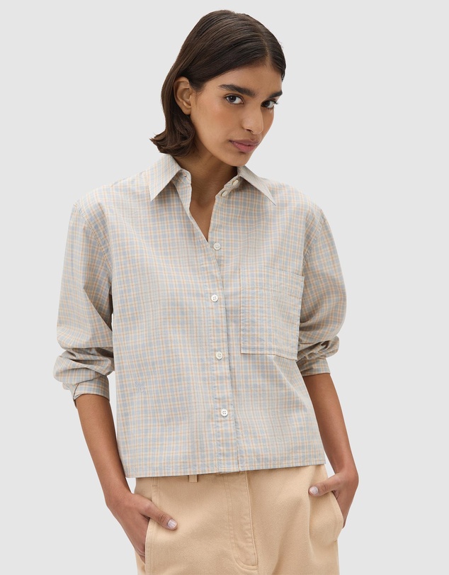Oroton - Soft Check Button Shirt