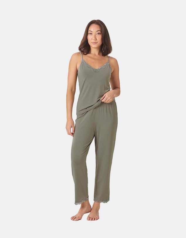 Gingerlilly - Britt Bamboo Lace Cami Long PJ