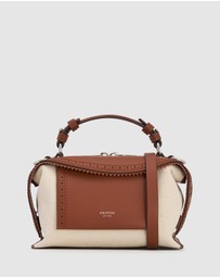 Oroton - Mica Mini Bowler Canvas Broguing