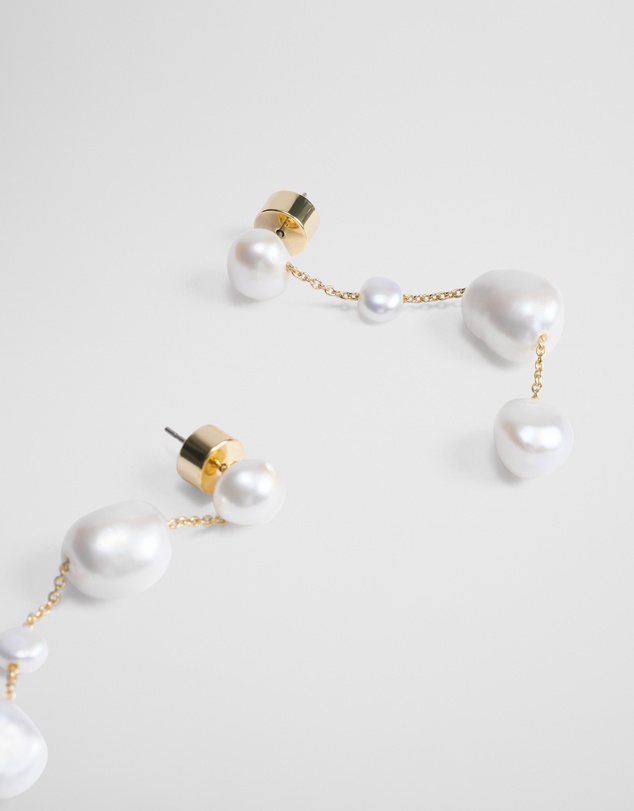 Country Road - Lila Freshwater Pearl Long Drop Earring