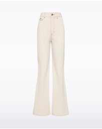 Carla Zampatti - Ecru Bootleg Denim Jeans