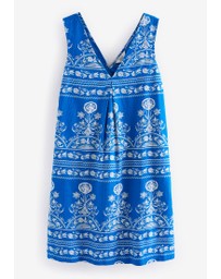 NEXT - Linen Blend V-Neck Summer Mini Dress