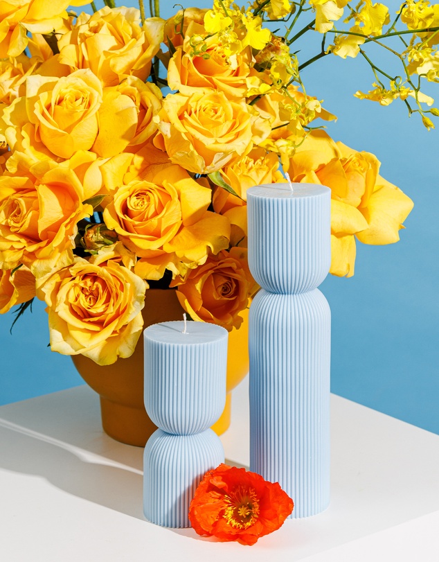 XRJ Celebrations - Spice Midi Candle Pastel Blue