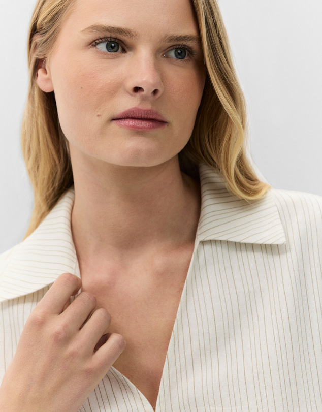 UNISON - Stripe V Neck Shift Dress