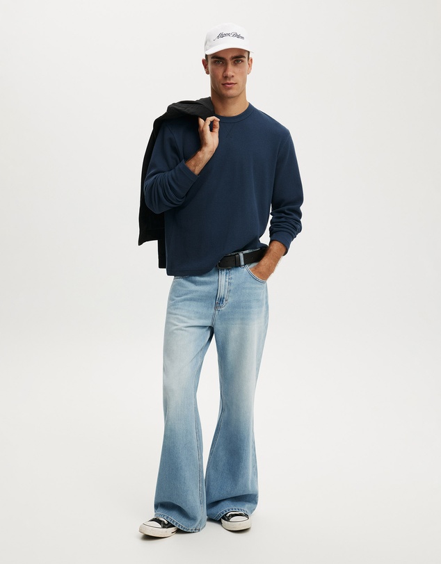 Cotton On - Cropped Fit Textured Long Sleeve