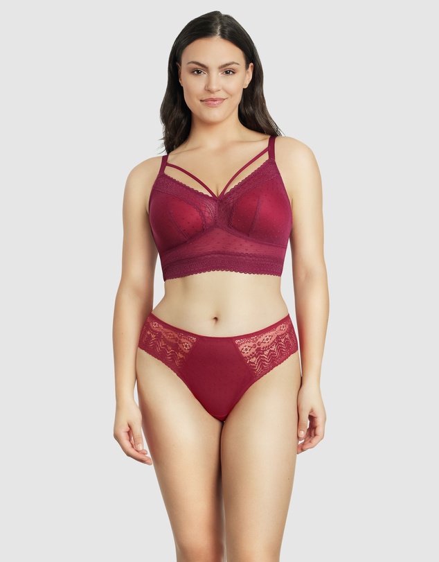 Parfait - Mia Dot Longline Padded Lace Bralette