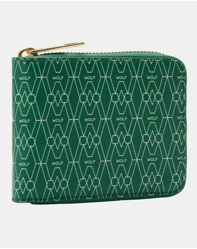 Wolf - Wolf Signature Range Zip Around Wallet Green