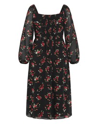 City Chic - Plus size Orla Print Midi Dress - black