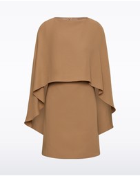 Carla Zampatti - Cinnamon Crepe Cape Mini Dress