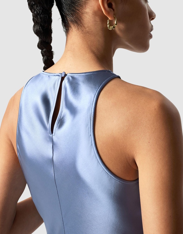 & Other Stories - Sleeveless Satin Midi Dress