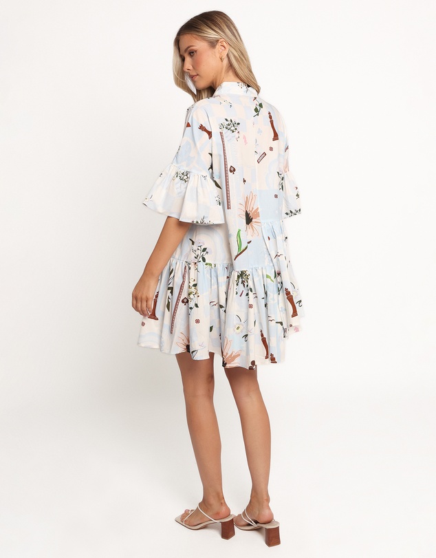 Petal & Pup - Marguerite Mini Dress - Blue Floral