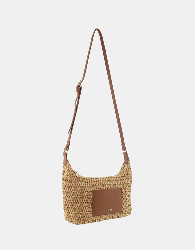 Milleni - Milleni Natural Raffia Crossbody Bag