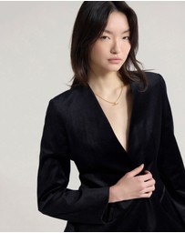 Oxford - Raffi Velvet Collarless Blazer