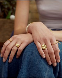 Ottoman Hands - Moon Face Gold Ring