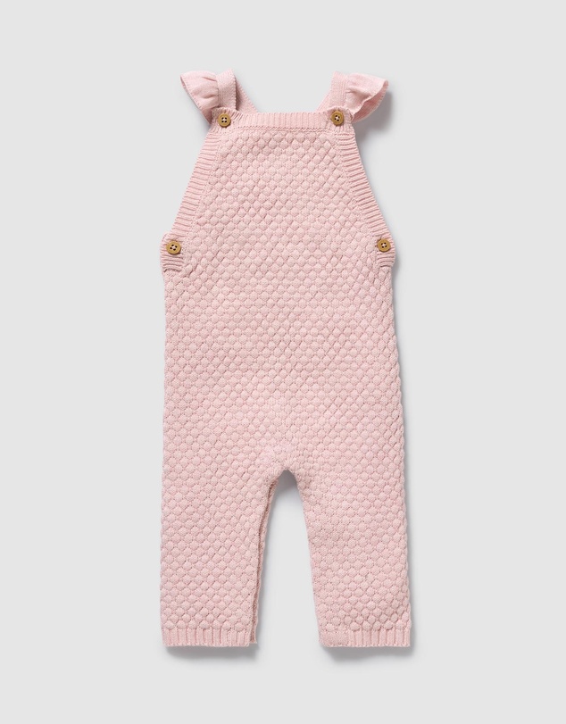 Wilson & Frenchy - Organic Knitted Bauble Ruffle Overalls - Babies