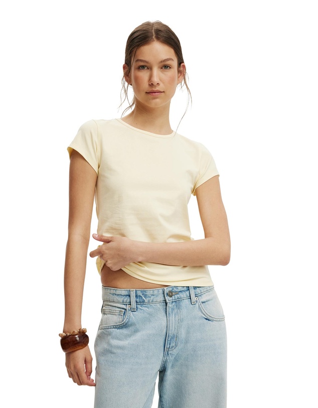 Cotton On - Longline Crew Short Sleeve Tee