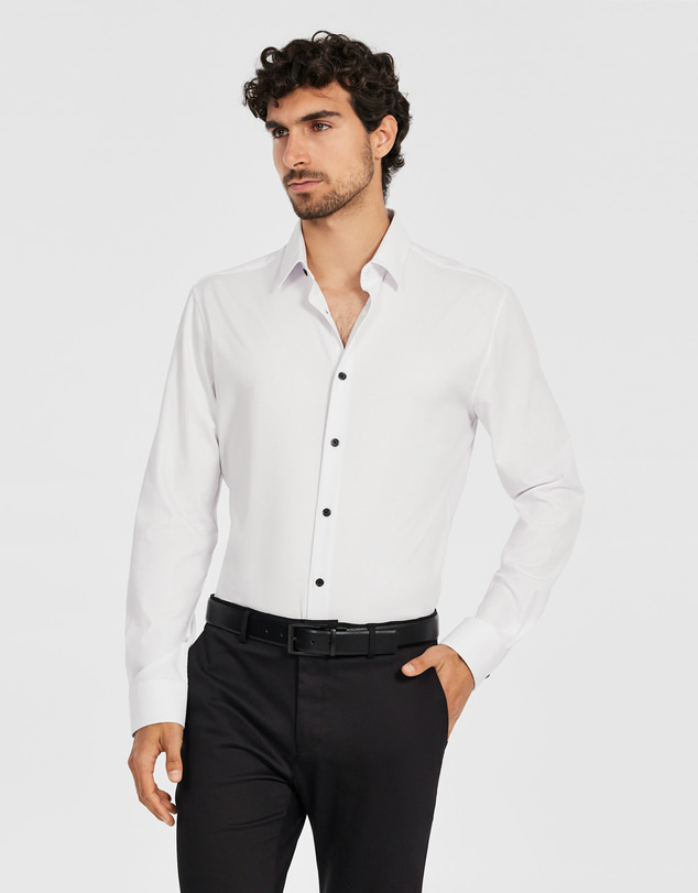 Tarocash - Cy Slim Textured Bamboo Shirt