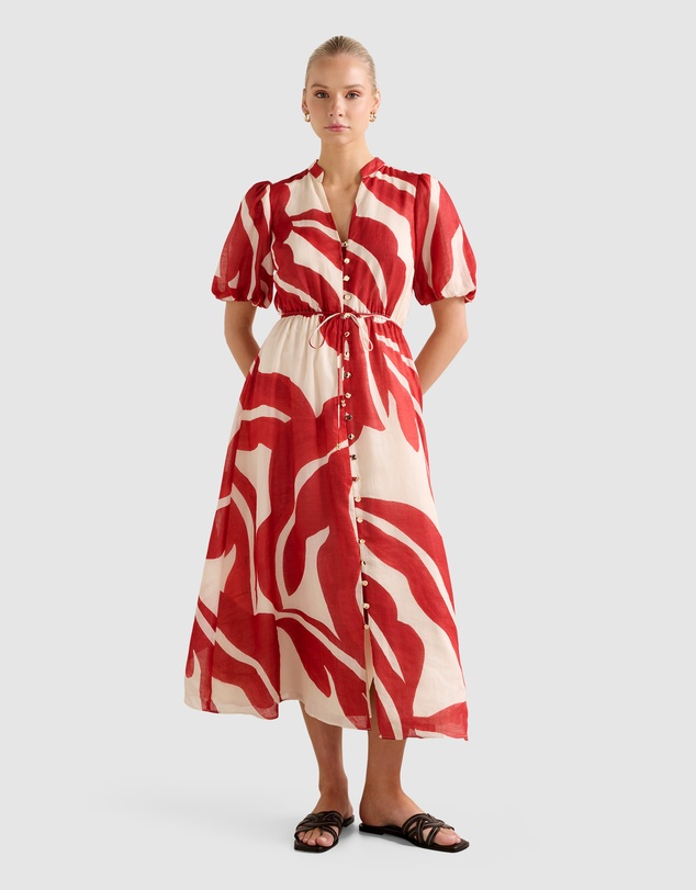 Forever New - Sophie Puff Sleeves Midi Dress