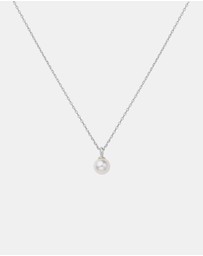 Ania Haie - Ania Haie Silver Pearl Drop Pendant Necklace