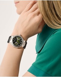 Aston Martin - TKS Black Dial Black Gunmetal Silicone Strap Watch