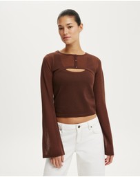 Cotton On - Shrug Sheer Knit Top