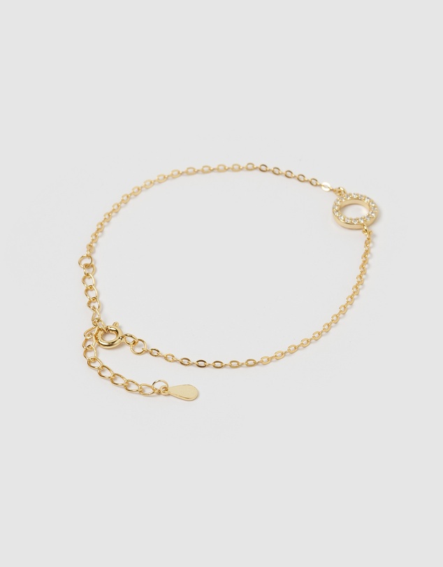 Izoa - Crystal Letter O Bracelet