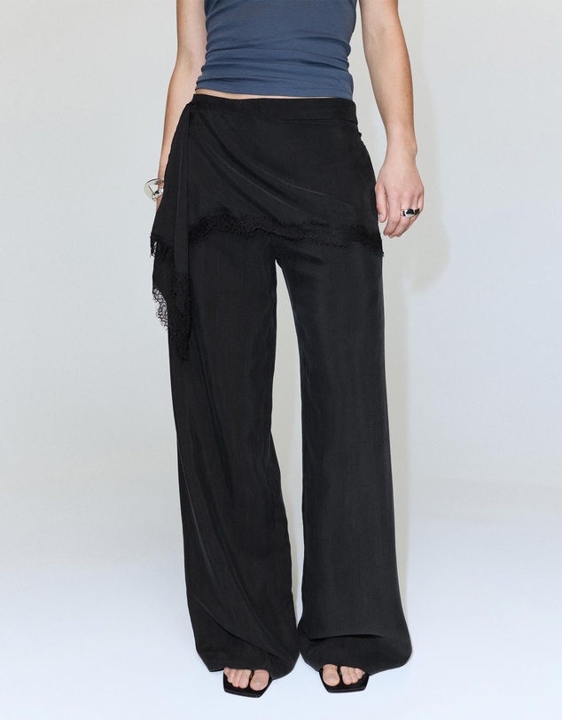 M.N.G - High-Waisted Lyocell Trousers