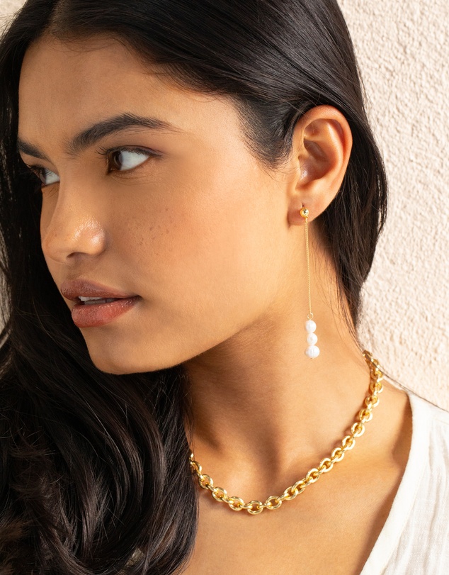 Mestige - Mallorca Drop Earrings - 18K Gold Plated