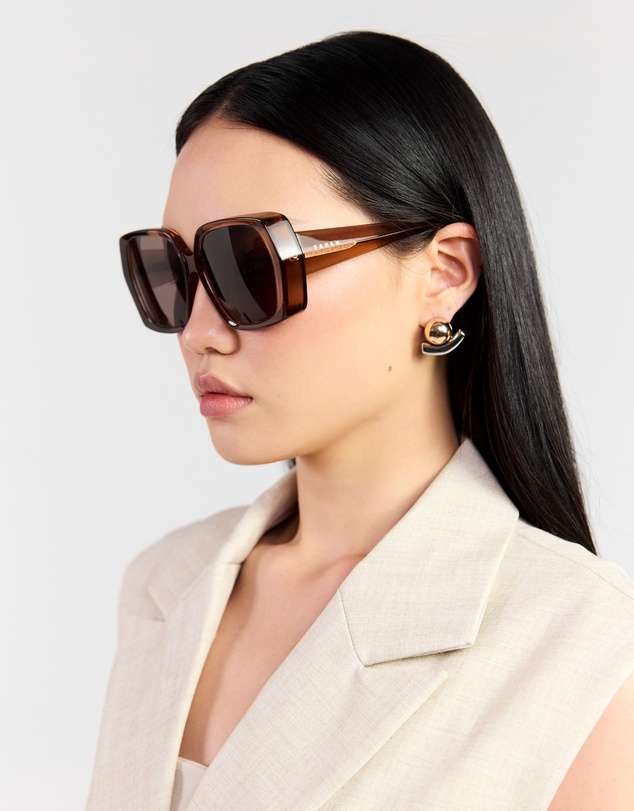 SABEN - Remi Sunglasses Sheer Brown