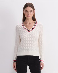 Sportscraft - Merino Cable V Neck Sweater