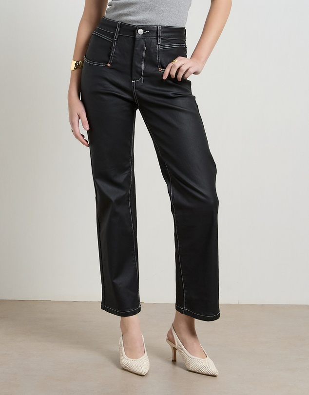 DRICOPER DENIM - Betzy Coated Black High Jeans