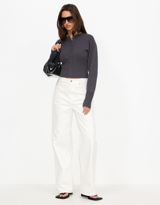 Dazie - Mira Cinched Waist Button Up Cardigan