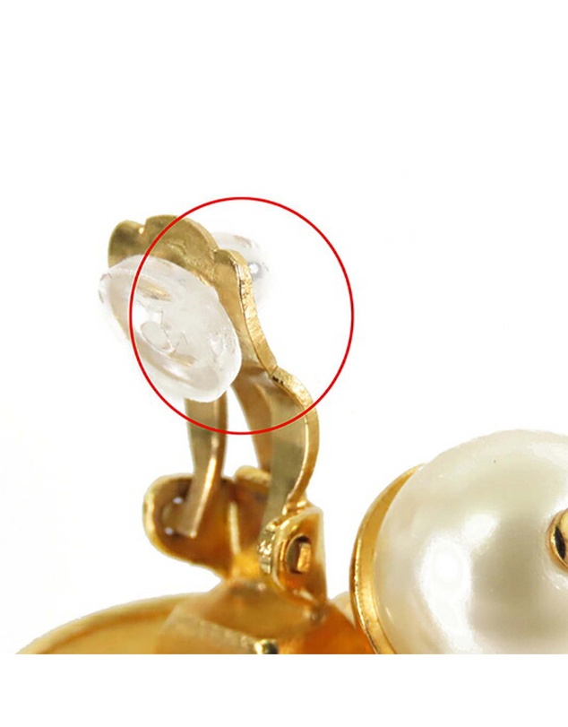 Pre-Loved by Azura Reborn - Pre-Loved CC Gold Plated Faux Pearl Drop Clip On Earrings