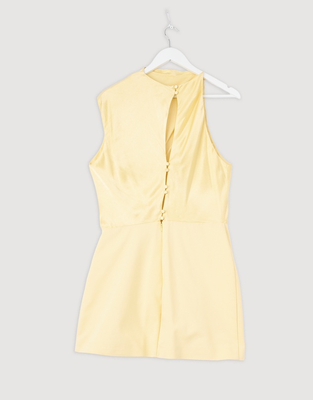 Revibe - Repaired Shona Joy Dillon Contrast Draped Cowl Mini Dress - AU 14