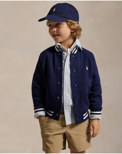 Polo Ralph Lauren - Fleece Baseball Jacket - Kids - The Iconic Exclusive