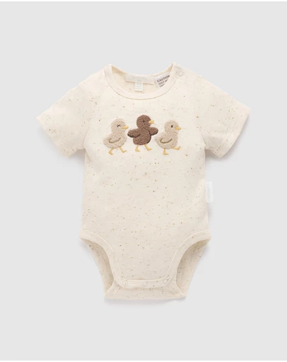 Purebaby - Appliqued Bodysuit-Kids-Babies