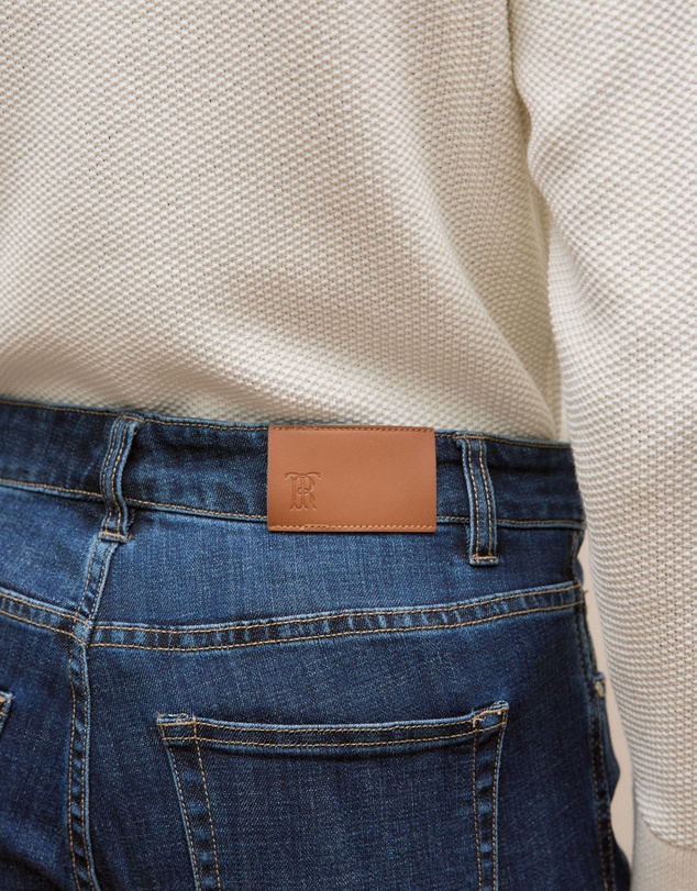 Trenery - Australian Cotton Blend Boyfriend Jean in Washed Indigo