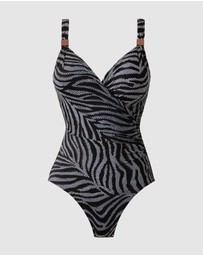 Miraclesuit Swimwear  - Zirconic Siren Underwired Crossover Shaping Swimsuit