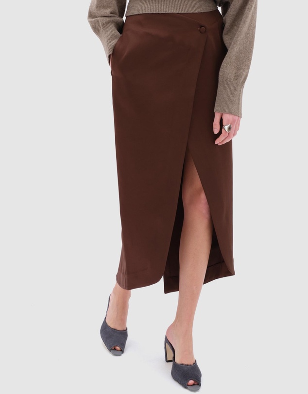REMAIN Birger Christensen - Midi Wrap Skirt