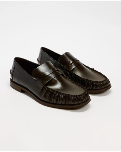 AERE - Leather Penny Loafers - Men's