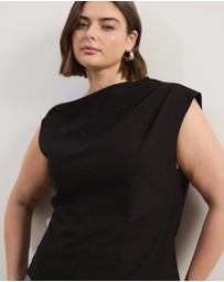 Atmos&Here Curvy - Amaris High Neckline Top