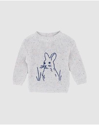 Bebe by Minihaha - Bunny Hand Emb Knit Jumper - Babies
