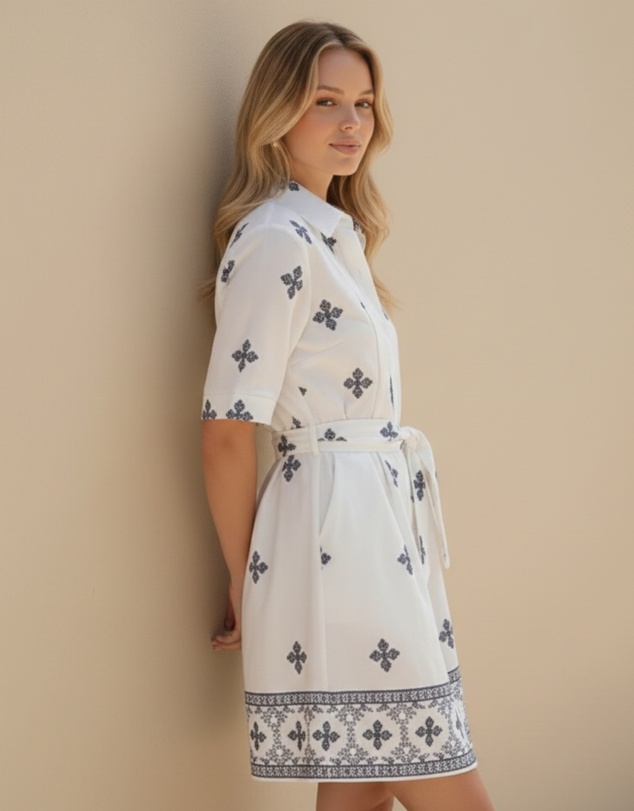 Esther & Co - Simone Dress - Cream Print