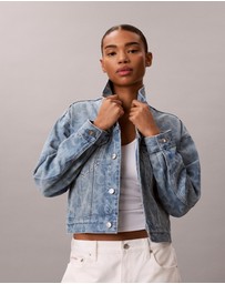 Calvin Klein Jeans - Allover Monogram 90s Denim Trucker Jacket