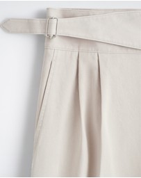 COS - Belt-Detail Pleated Wide-Leg Trousers