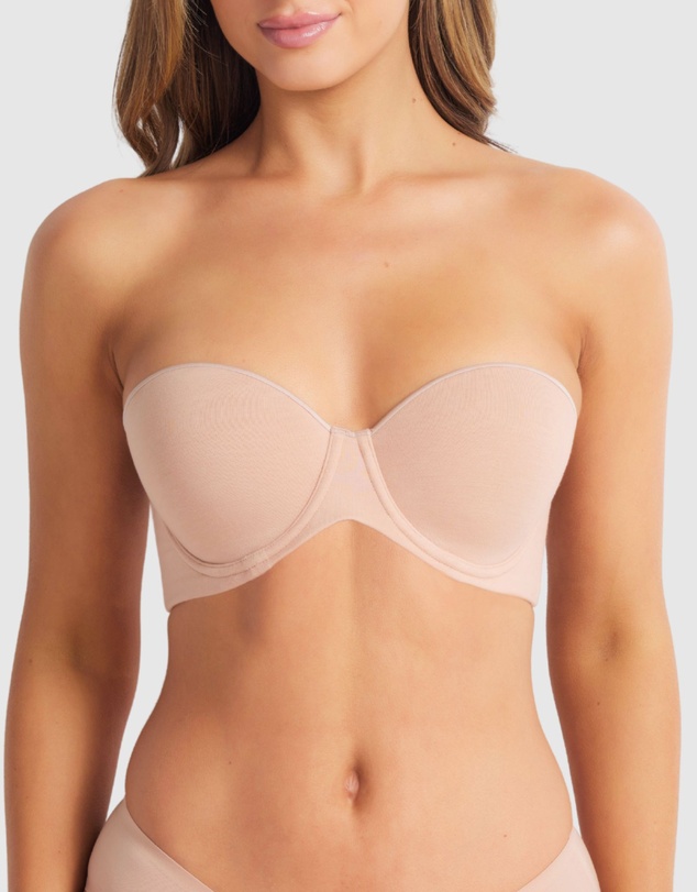 Fine Lines - Cotton Strapless Bra